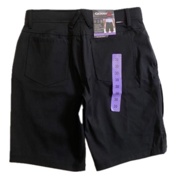 Gerry Men's Venture Short, Black, Waist 30, Built-in Belt, Zippered Pockets, NWT - Picture 8 of 13